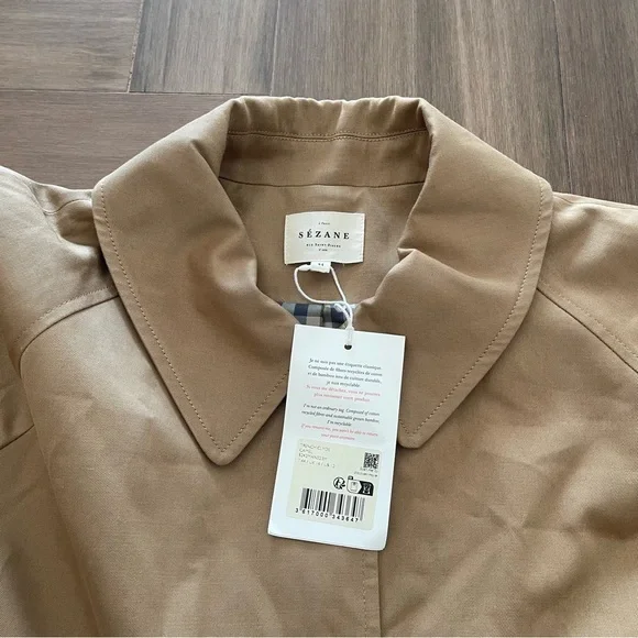 Sézane Clyde Coat Camel - Picture 4 of 5